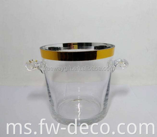 Kaca Gergasi Custom Shaped Ice Champagne Champagne Bucket Wine Cooler